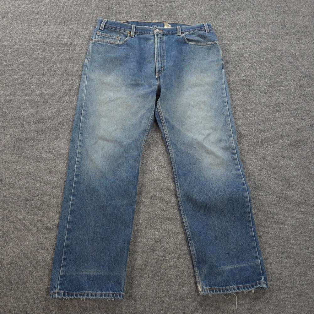 VINTAGE Levis Jeans Mens 40x30 Blue Denim 505 Straight Grunge Work Wear 90s